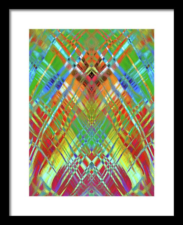 Red Green Freestyle Plaid - Framed Print
