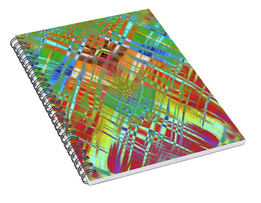Red Green Freestyle Plaid - Spiral Notebook