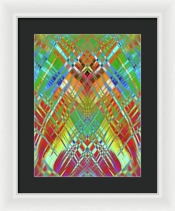Red Green Freestyle Plaid - Framed Print