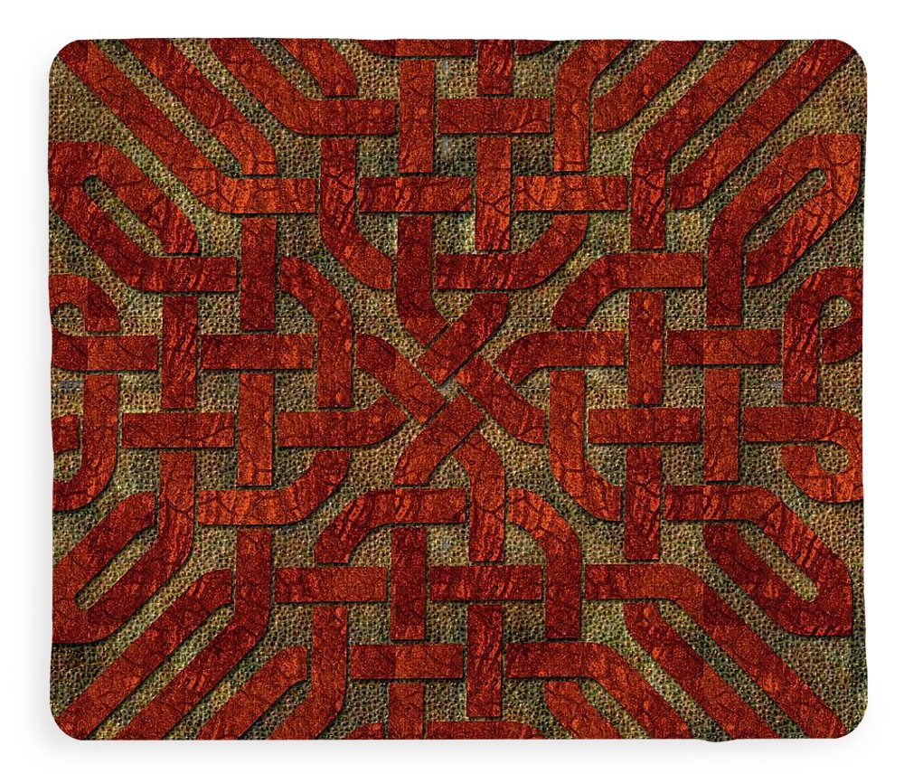 Red Leather Celtic Knot Square - Blanket