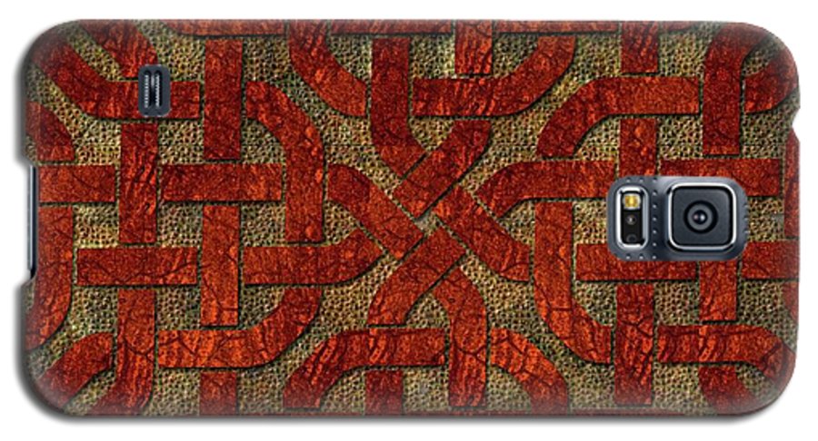 Red Leather Celtic Knot Square - Phone Case