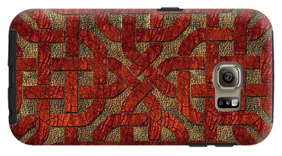 Red Leather Celtic Knot Square - Phone Case