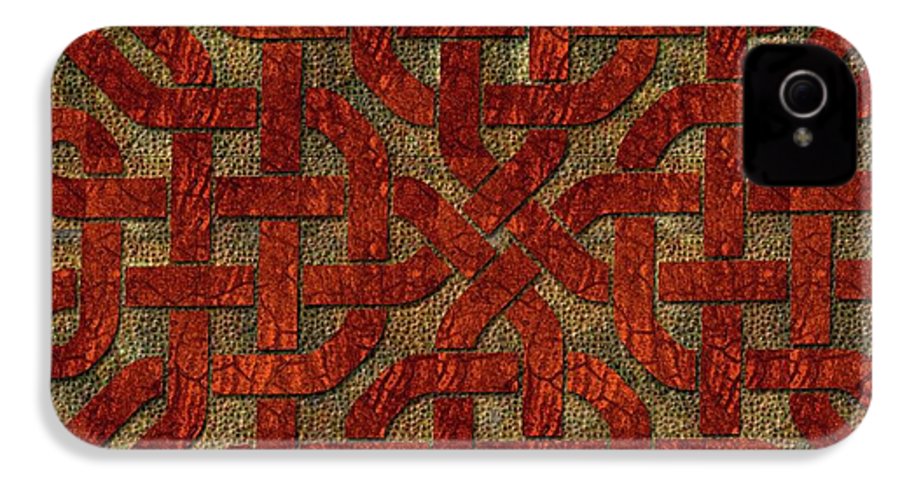 Red Leather Celtic Knot Square - Phone Case