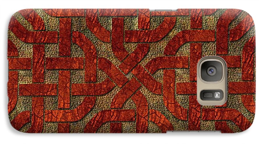 Red Leather Celtic Knot Square - Phone Case