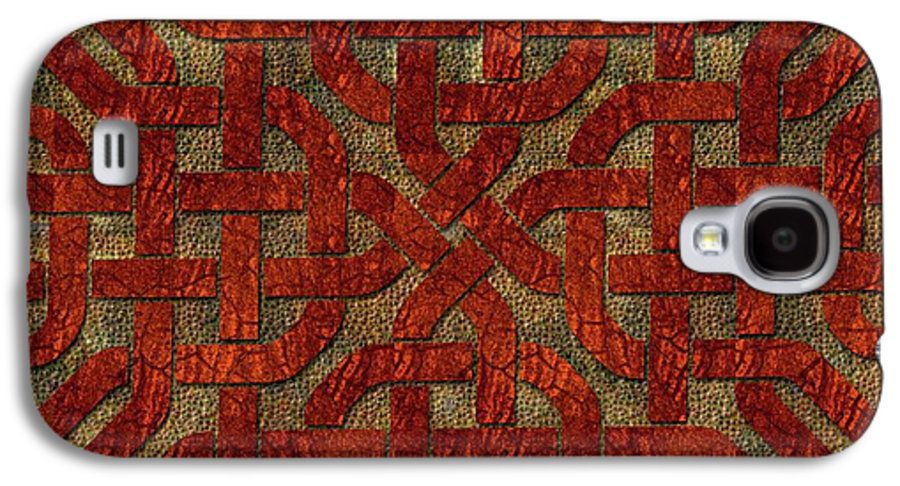 Red Leather Celtic Knot Square - Phone Case