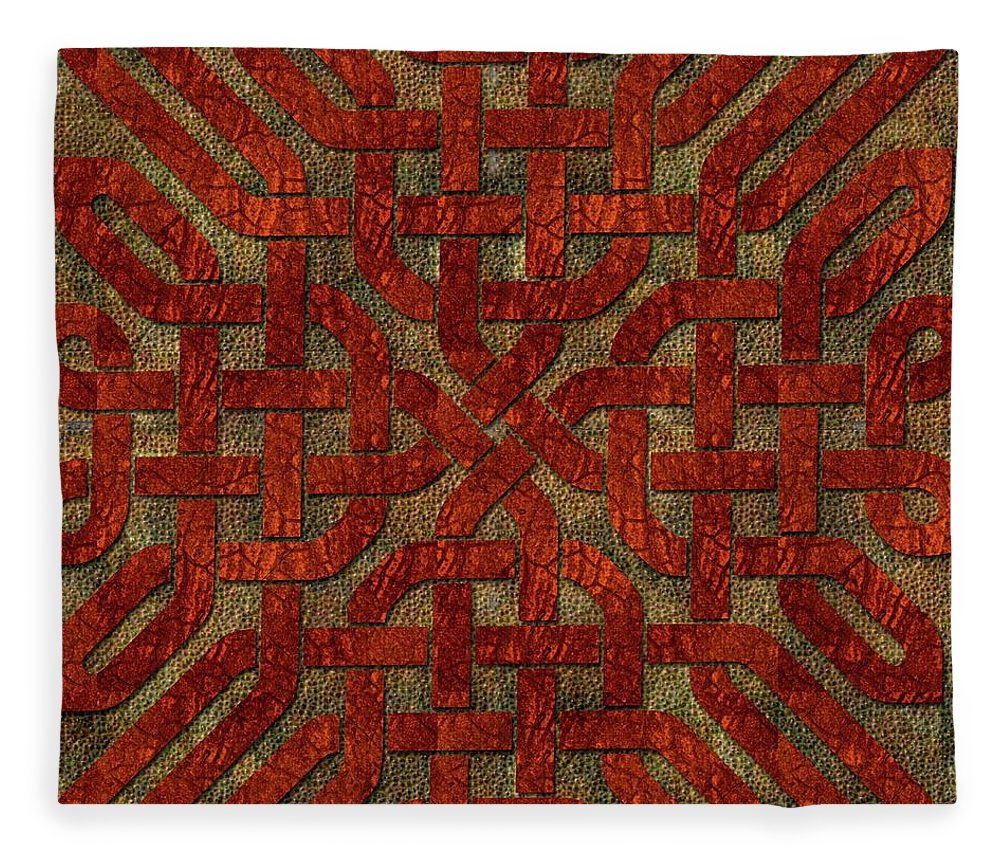 Red Leather Celtic Knot Square - Blanket