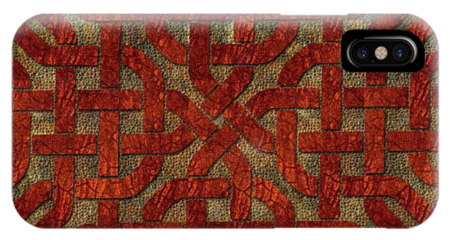 Red Leather Celtic Knot Square - Phone Case