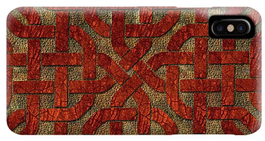 Red Leather Celtic Knot Square - Phone Case