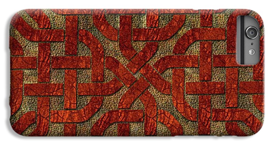 Red Leather Celtic Knot Square - Phone Case