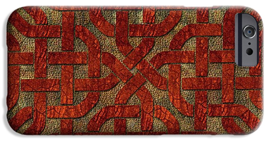 Red Leather Celtic Knot Square - Phone Case