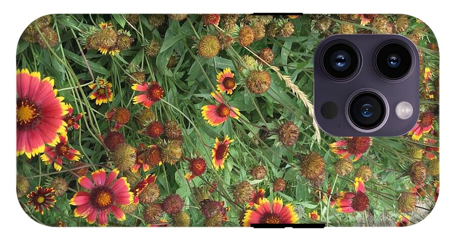 Red Orange Flower Garden - Phone Case