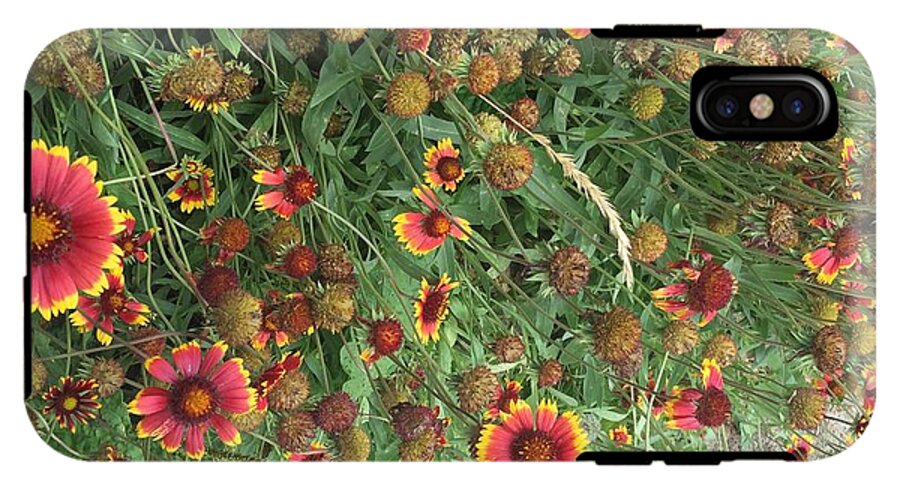 Red Orange Flower Garden - Phone Case
