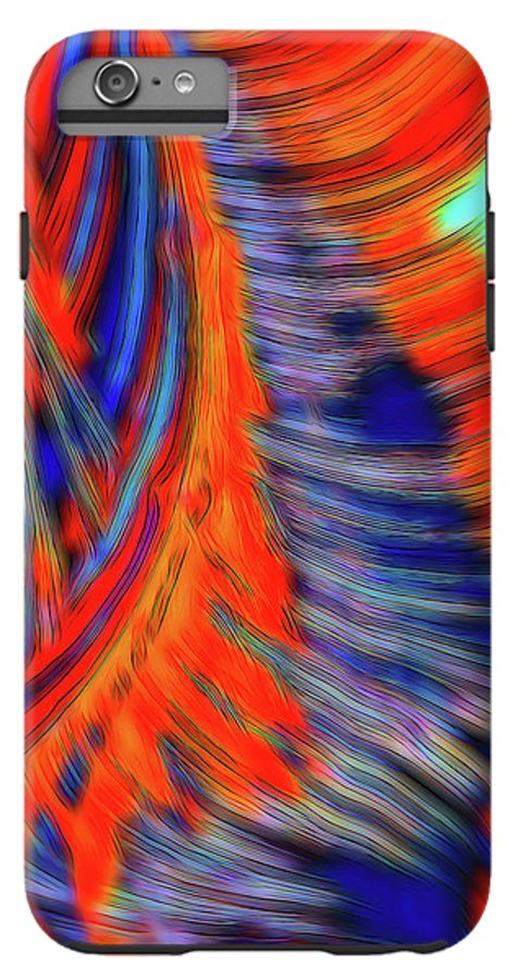 Red Orange Tie Dye Fractal Abstract - Phone Case