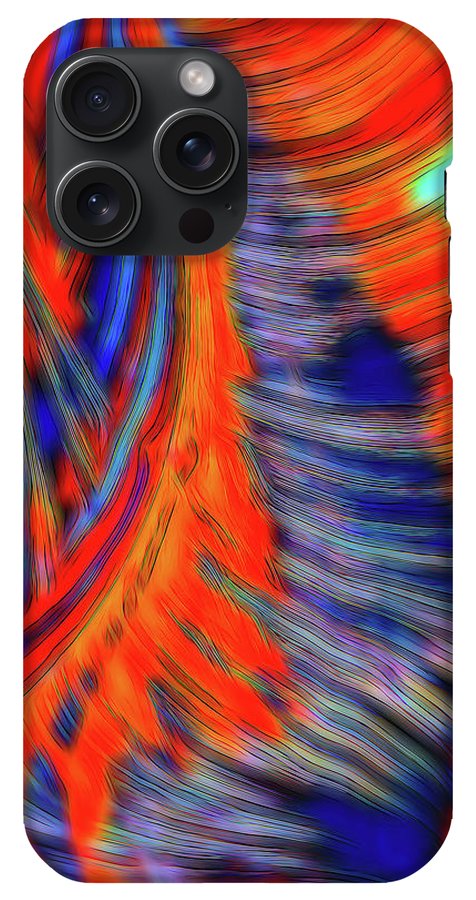 Red Orange Tie Dye Fractal Abstract - Phone Case