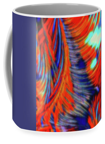 Red Orange Tie Dye Fractal Abstract - Mug