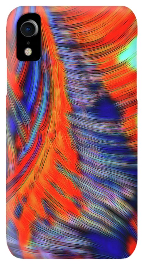 Red Orange Tie Dye Fractal Abstract - Phone Case