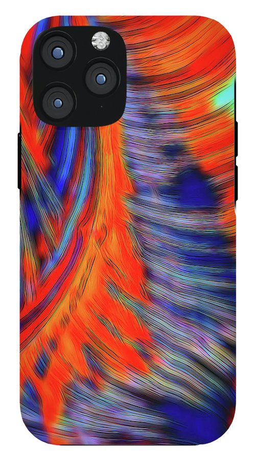 Red Orange Tie Dye Fractal Abstract - Phone Case