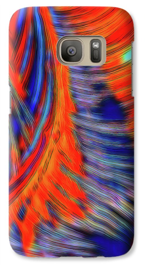 Red Orange Tie Dye Fractal Abstract - Phone Case