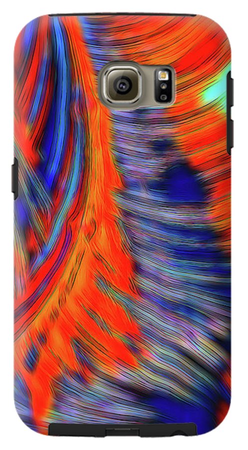 Red Orange Tie Dye Fractal Abstract - Phone Case