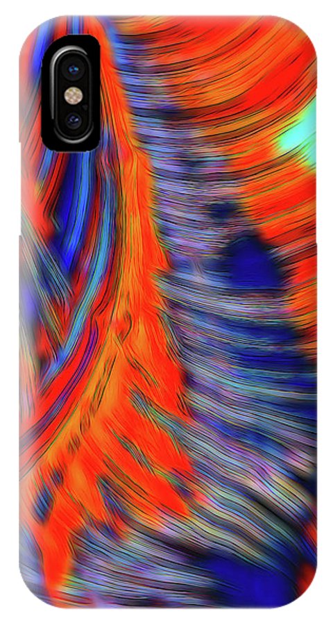 Red Orange Tie Dye Fractal Abstract - Phone Case
