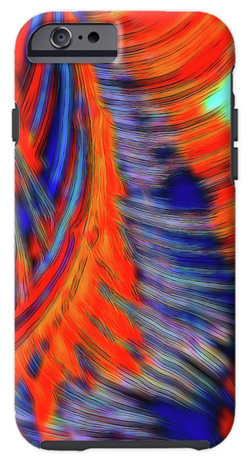 Red Orange Tie Dye Fractal Abstract - Phone Case