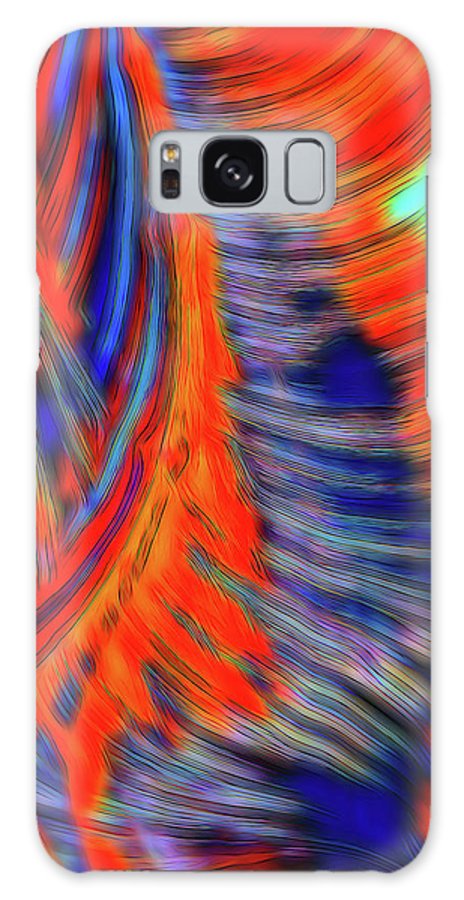 Red Orange Tie Dye Fractal Abstract - Phone Case