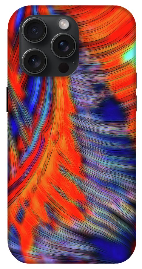 Red Orange Tie Dye Fractal Abstract - Phone Case