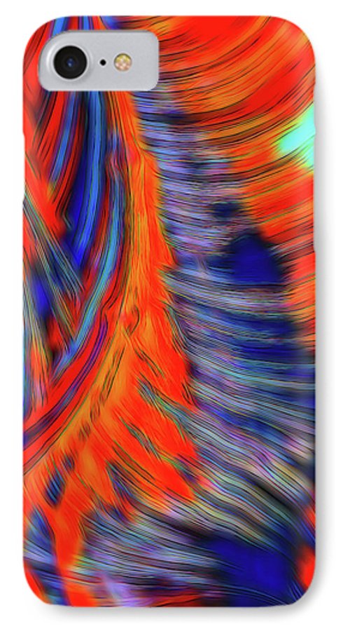 Red Orange Tie Dye Fractal Abstract - Phone Case