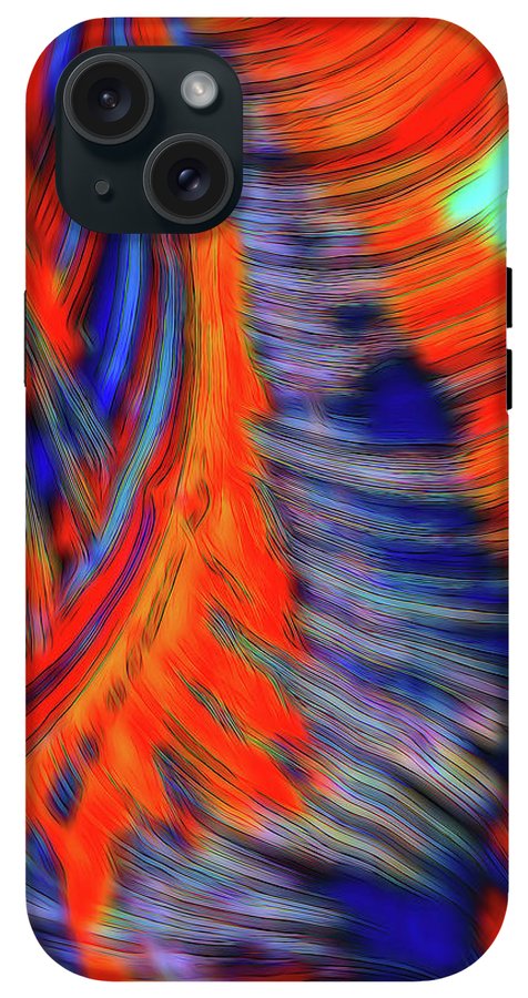 Red Orange Tie Dye Fractal Abstract - Phone Case