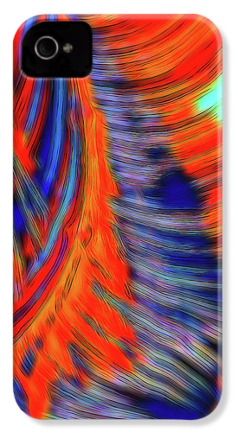 Red Orange Tie Dye Fractal Abstract - Phone Case