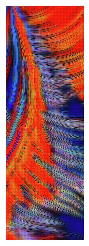 Red Orange Tie Dye Fractal Abstract - Yoga Mat