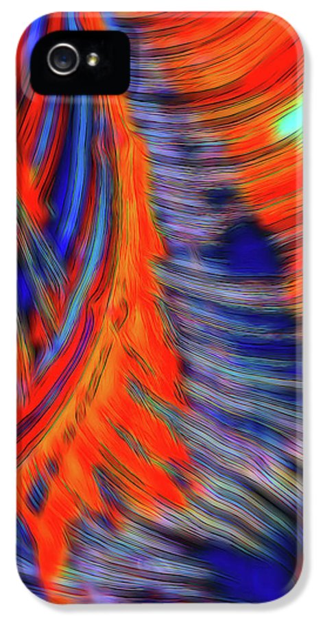 Red Orange Tie Dye Fractal Abstract - Phone Case