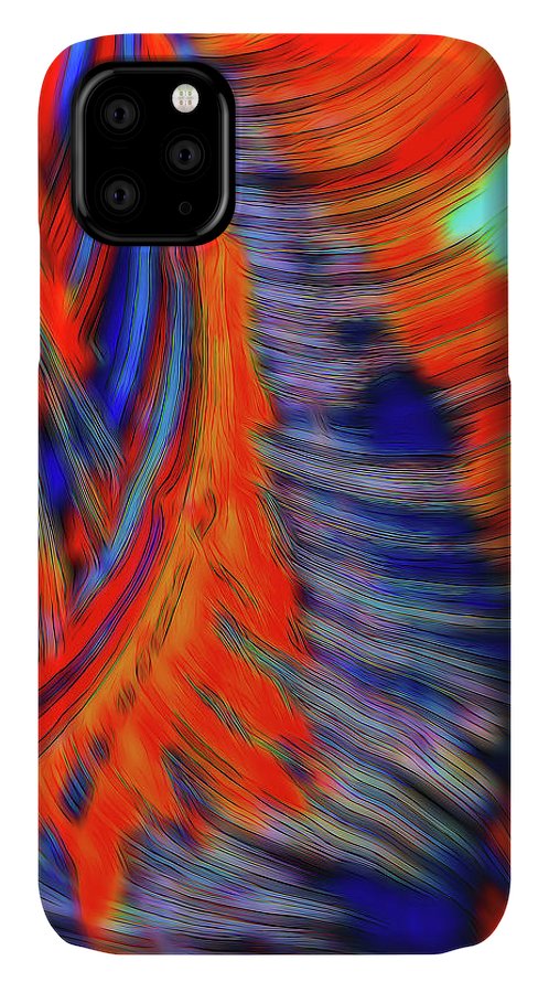 Red Orange Tie Dye Fractal Abstract - Phone Case