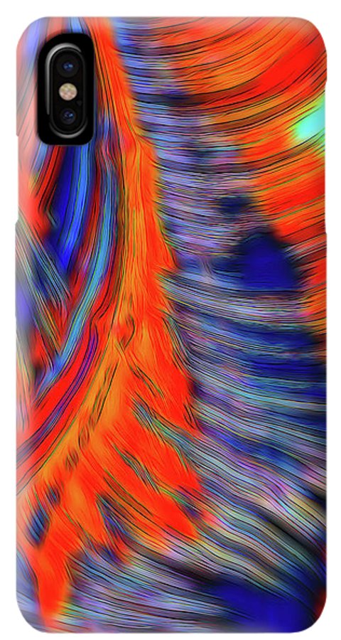Red Orange Tie Dye Fractal Abstract - Phone Case