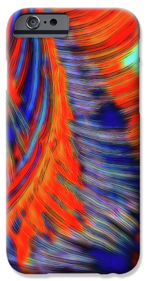 Red Orange Tie Dye Fractal Abstract - Phone Case