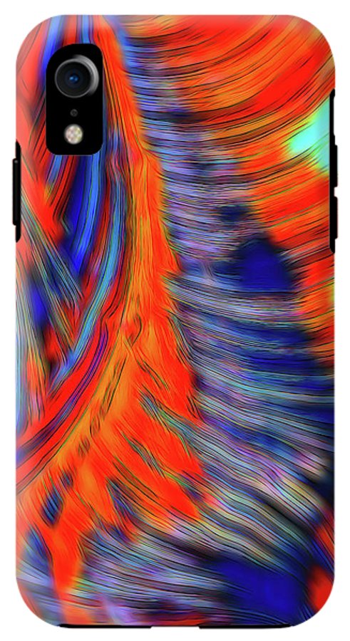 Red Orange Tie Dye Fractal Abstract - Phone Case