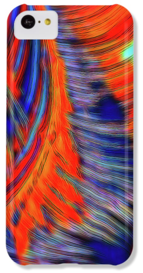 Red Orange Tie Dye Fractal Abstract - Phone Case