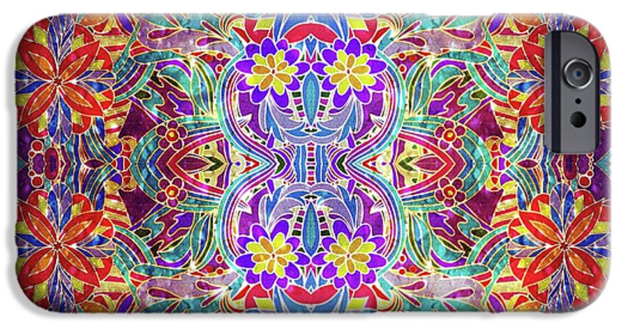 Red Purple Sparkle Floral - Phone Case