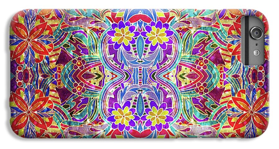 Red Purple Sparkle Floral - Phone Case