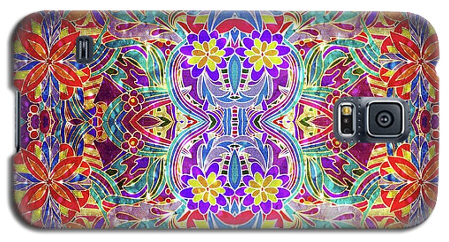 Red Purple Sparkle Floral - Phone Case