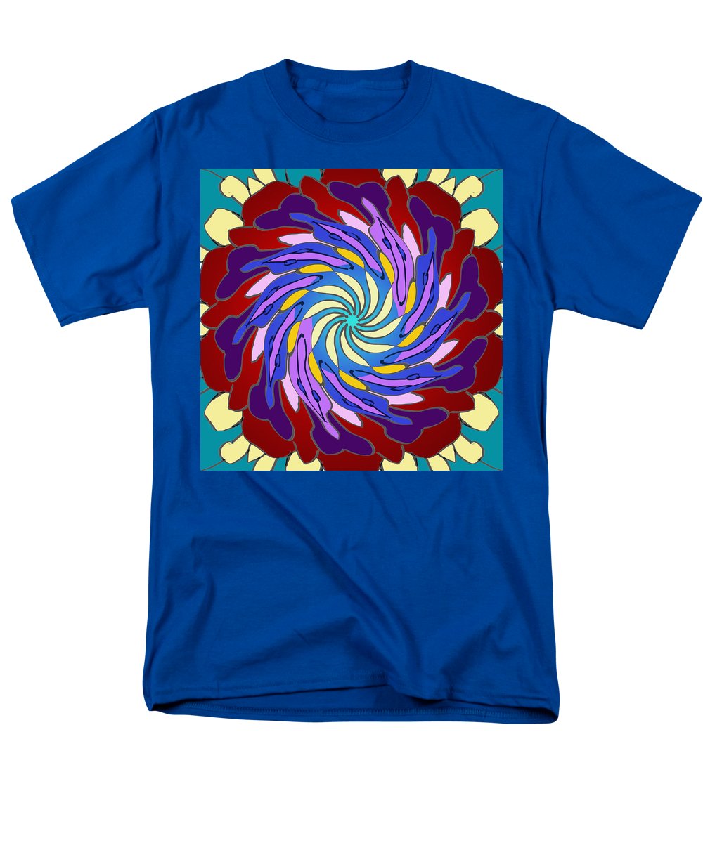 Red Purple Yellow Mandala Swirl - Men's T-Shirt (Regular Fit)