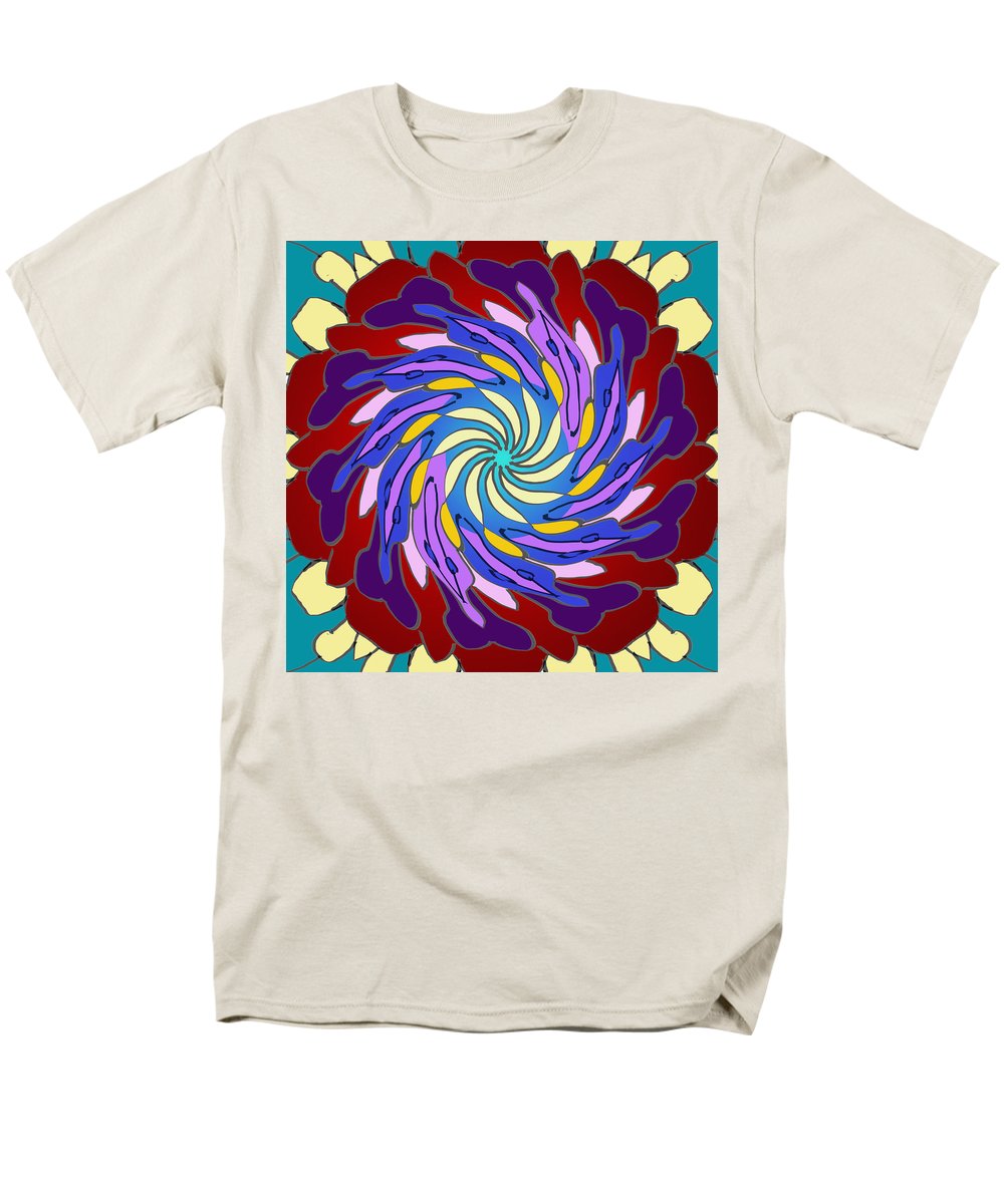 Red Purple Yellow Mandala Swirl - Men's T-Shirt (Regular Fit)