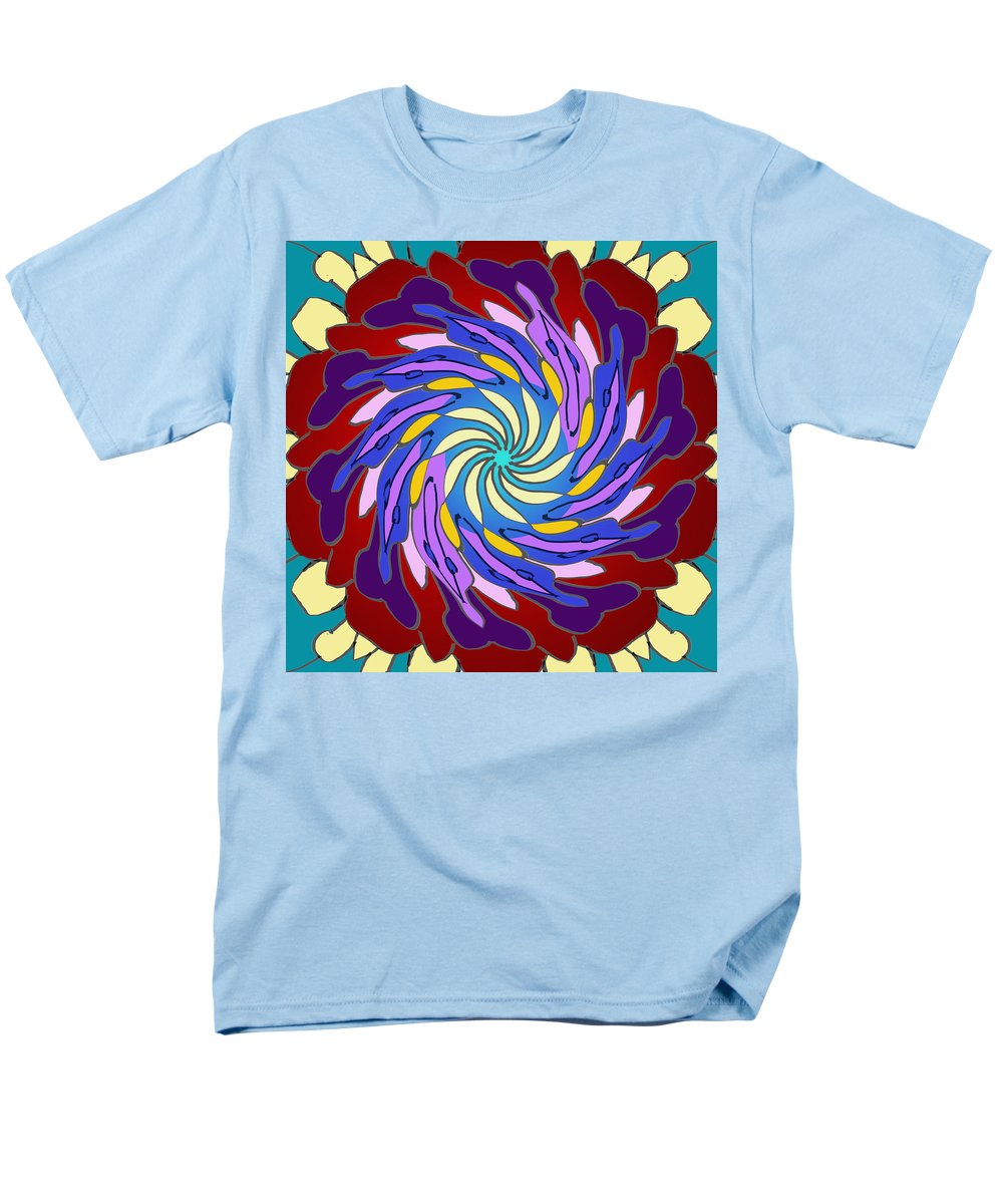 Red Purple Yellow Mandala Swirl - Men's T-Shirt (Regular Fit)