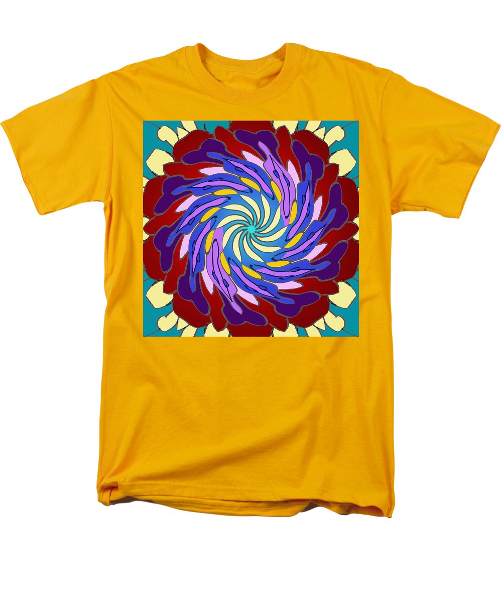 Red Purple Yellow Mandala Swirl - Men's T-Shirt (Regular Fit)