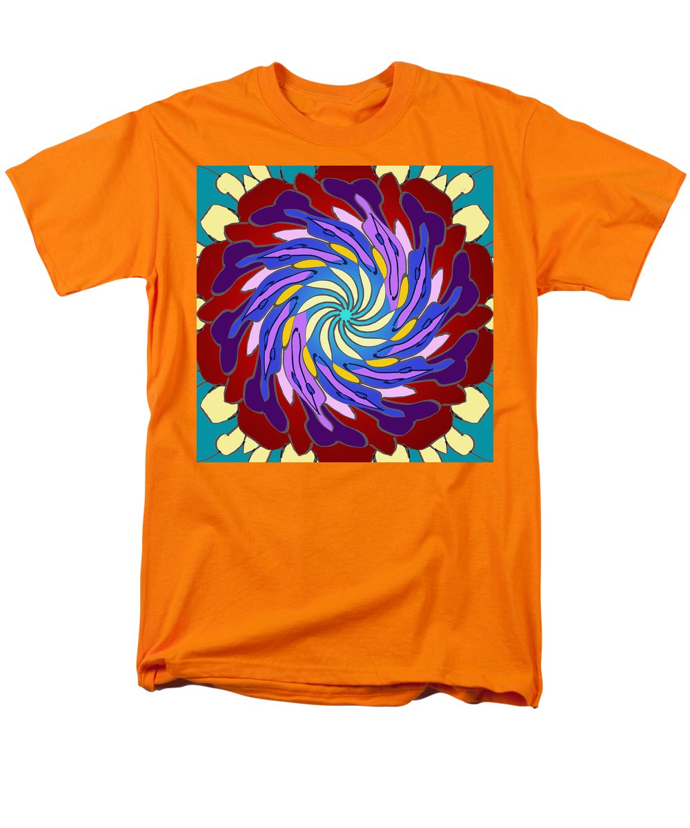 Red Purple Yellow Mandala Swirl - Men's T-Shirt (Regular Fit)