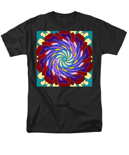 Red Purple Yellow Mandala Swirl - Men's T-Shirt (Regular Fit)