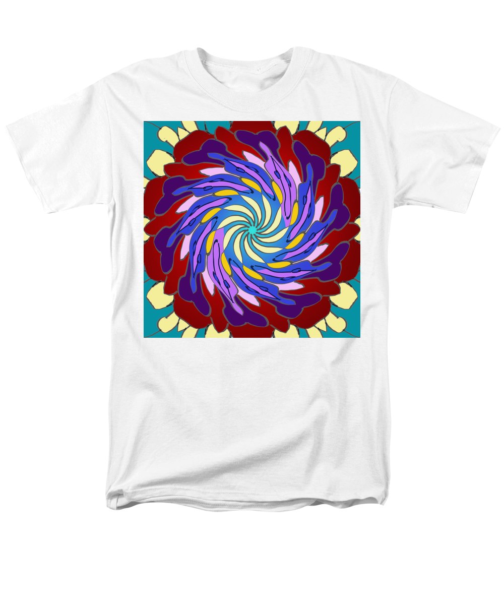 Red Purple Yellow Mandala Swirl - Men's T-Shirt (Regular Fit)