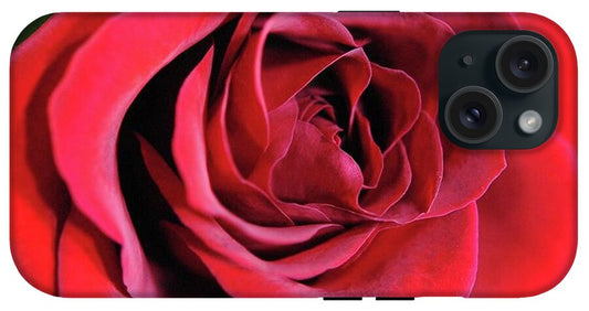 Red Rose Close Up - Phone Case