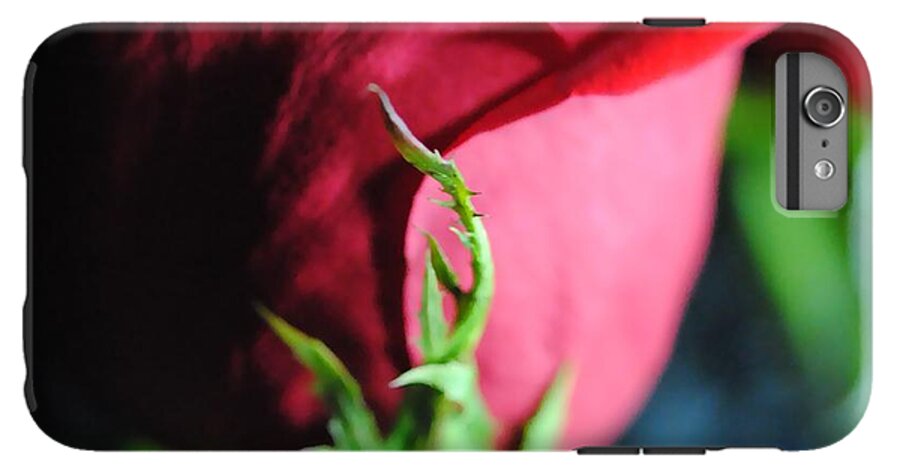 Red Rose Green Stem - Phone Case