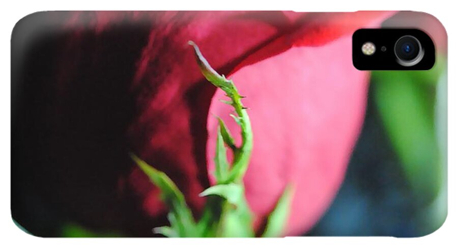 Red Rose Green Stem - Phone Case